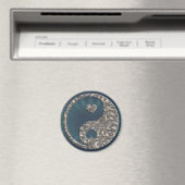 Yin & Yang / Hearts SILVER Magnet (In Situ (Geschirrspüler))