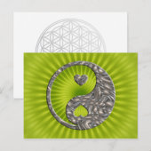 Yin & Yang / Hearts SILVER Postkarte (Vorne/Hinten)