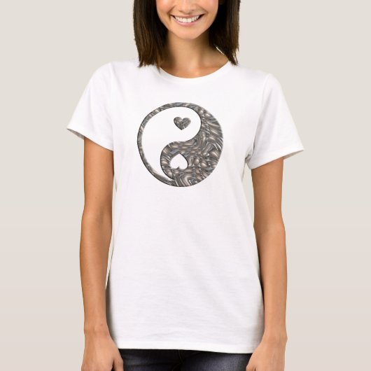 Yin & Yang / Hearts SILVER T-Shirt (Vorderseite)