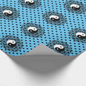 Yin Yang heilige geometrische Polka-Punkte Geschenkpapier (Ecke)