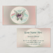 Yin Yang Herz-Engel in den Pastellfarben Visitenkarte (Vorne/Hinten)