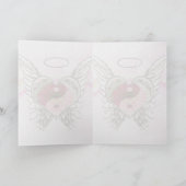 Yin Yang Herz-Engel Wings Aquarell Karte (Innenseite)