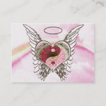 Yin Yang Herz-Engel Wings Aquarell