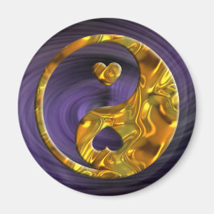 Yin & Yang / Herz Gold Magnet