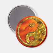 Yin & Yang / Herz Gold Magnet (Vorderseite/Rückseite)
