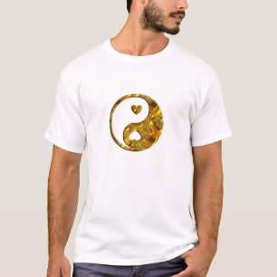 Yin & Yang / Herz Gold T-Shirt