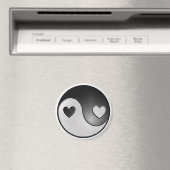 Yin Yang Herz Magnet (In Situ (Geschirrspüler))