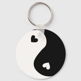 Yin-Yang-Herzdesign Schlüsselanhänger