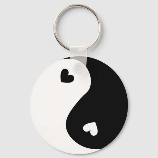 Yin-Yang-Herzdesign Schlüsselanhänger (Vorderseite)