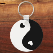 Yin-Yang-Herzdesign Schlüsselanhänger (Vorderseite)