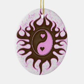 Yin Yang Herzen Keramikornament (Rechts)
