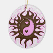 Yin Yang Herzen Keramikornament (Links)