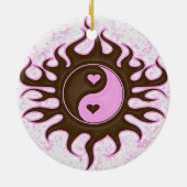 Yin Yang Herzen Keramikornament (Hinten)