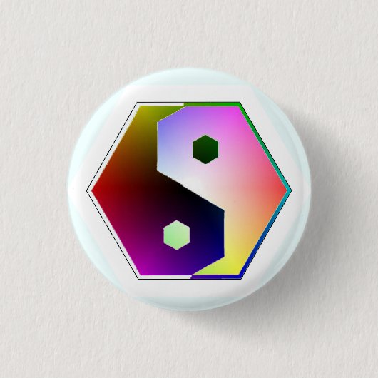 Yin Yang Hexagon Button (Vorderseite)