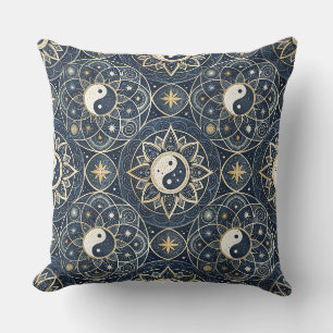 Yin Yang Himmels-Harmonie-Mandala-Designmuster Kissen