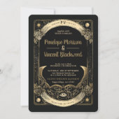 Yin Yang | Hochzeit von Tarots Einladung (Vorderseite)