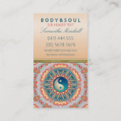 Yin Yang Holistic Business Card Visitenkarte (Rückseite)