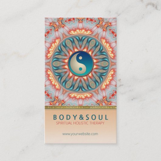 Yin Yang Holistic Business Card Visitenkarte (Vorderseite)