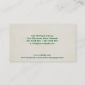 Yin Yang - Holistic Wellness Coach Visitenkarte (Rückseite)