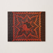 Yin Yang Holzschnitt-Mandala Puzzle (Horizontal)