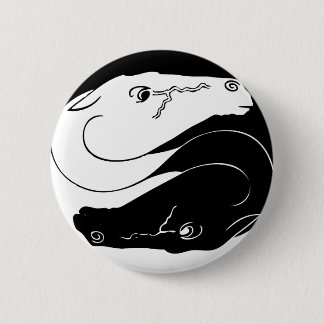 Yin Yang Horse Button