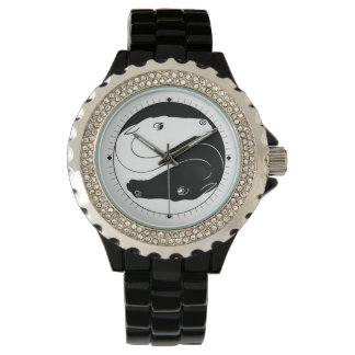 Yin Yang Horse Heads Armbanduhr