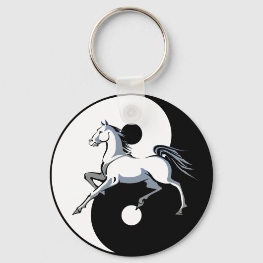Yin Yang Horse Schlüsselanhänger (Vorderseite)