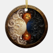 Yin-Yang Hourglass Keramik Ornament (Vorne)