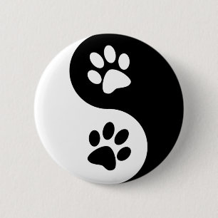 Yin Yang Hundetatzen Button