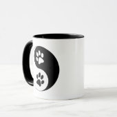 Yin Yang Hundetatzen Tasse (Vorderseite Links)