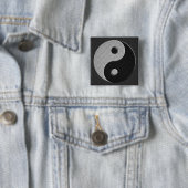Yin Yang in Carbon Fibre Print Style Button (Beispiel)