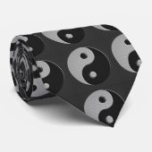 Yin Yang in Carbon Fibre Print Style Krawatte (Gerollt)
