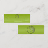 Yin Yang in der Visitenkarte Green Sandstone (Vorne/Hinten)