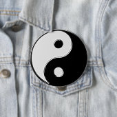 Yin Yang in Schwarz und Weiß Button (Beispiel)