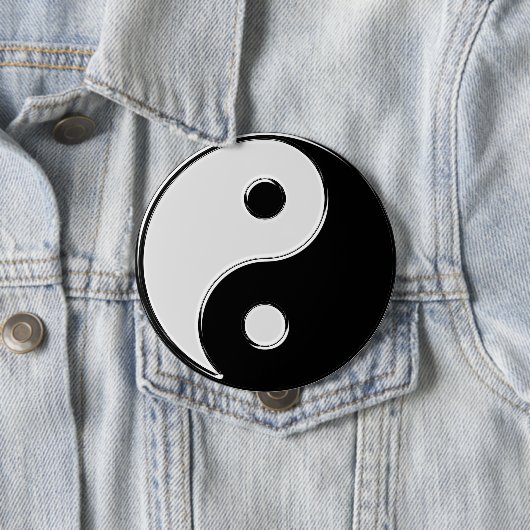 Yin Yang in Schwarz und Weiß Button (Beispiel)