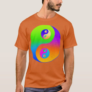 Yin Yang Infinity Trippy Psychedelic Gefärbte Kraw T-Shirt