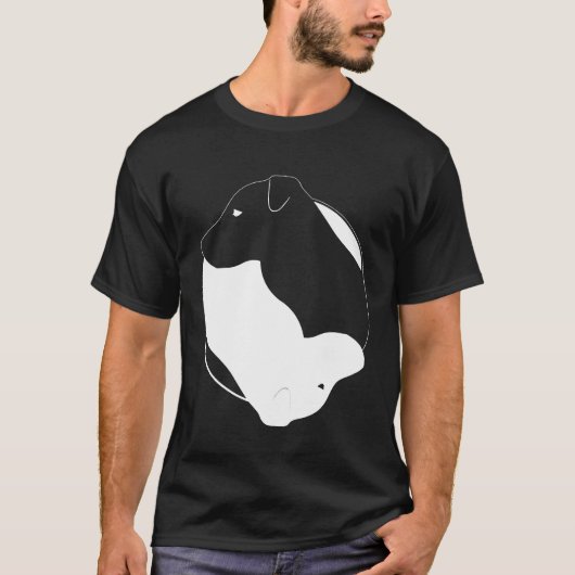 Yin Yang Jack Russell Funny JRT Symbol Zen Meditat T-Shirt (Vorderseite)