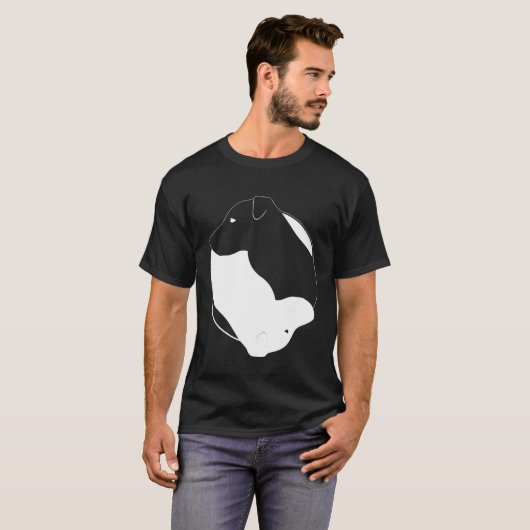 Yin Yang Jack Russell Funny JRT Symbol Zen Meditat T-Shirt (Vorne ganz)