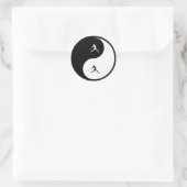 Yin Yang Javelin Runder Aufkleber (Tasche)