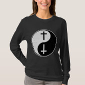 Yin Yang Jesus Christlich Cross Buddhist Zhen T-Shirt (Vorderseite)
