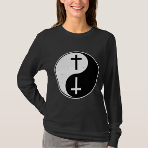 Yin Yang Jesus Christlich Cross Buddhist Zhen T-Shirt