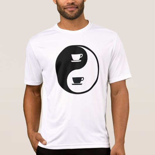Yin Yang Kaffee T-Shirt (Vorderseite)