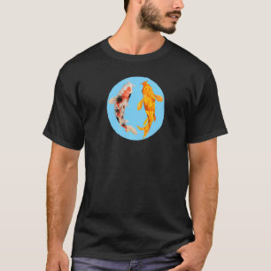 Yin Yang Karpfen Balance Taijitu Japanische Nishik T-Shirt