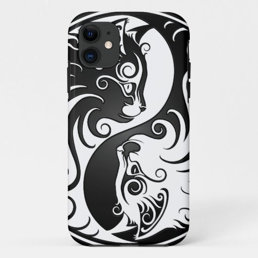 Yin Yang Kätzchen Case-Mate iPhone Hülle (Rückseite)