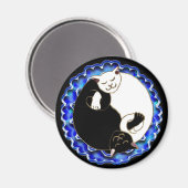 Yin Yang-Kätzchen-Magnet Magnet (Vorderseite/Rückseite)