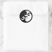 Yin Yang Kätzchen Runder Aufkleber (Tasche)