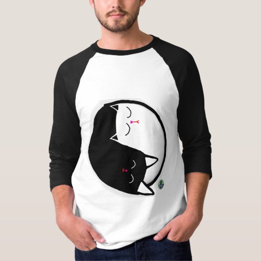 Yin & Yang Kätzchen T-Shirt (Vorderseite)