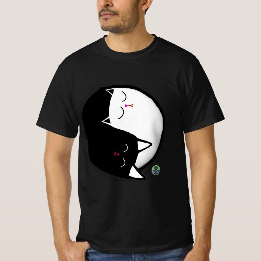 Yin & Yang Kätzchen T-Shirt (Vorderseite)