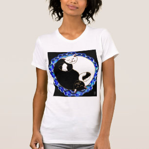 yin Yang-Kätzchen T-Shirt