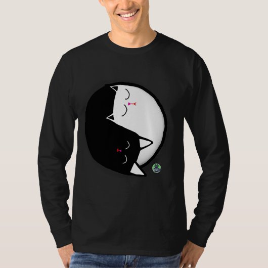 Yin & Yang Kätzchen T-Shirt (Vorderseite)